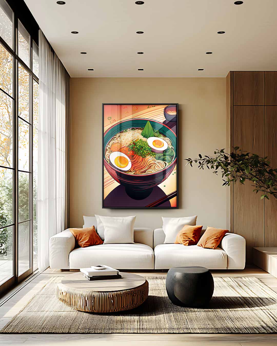 Kleurrijke Ramen Illustratie Kunstwerk-canvas-dibond-plexiglas-wanddecoratie-WallArtistic