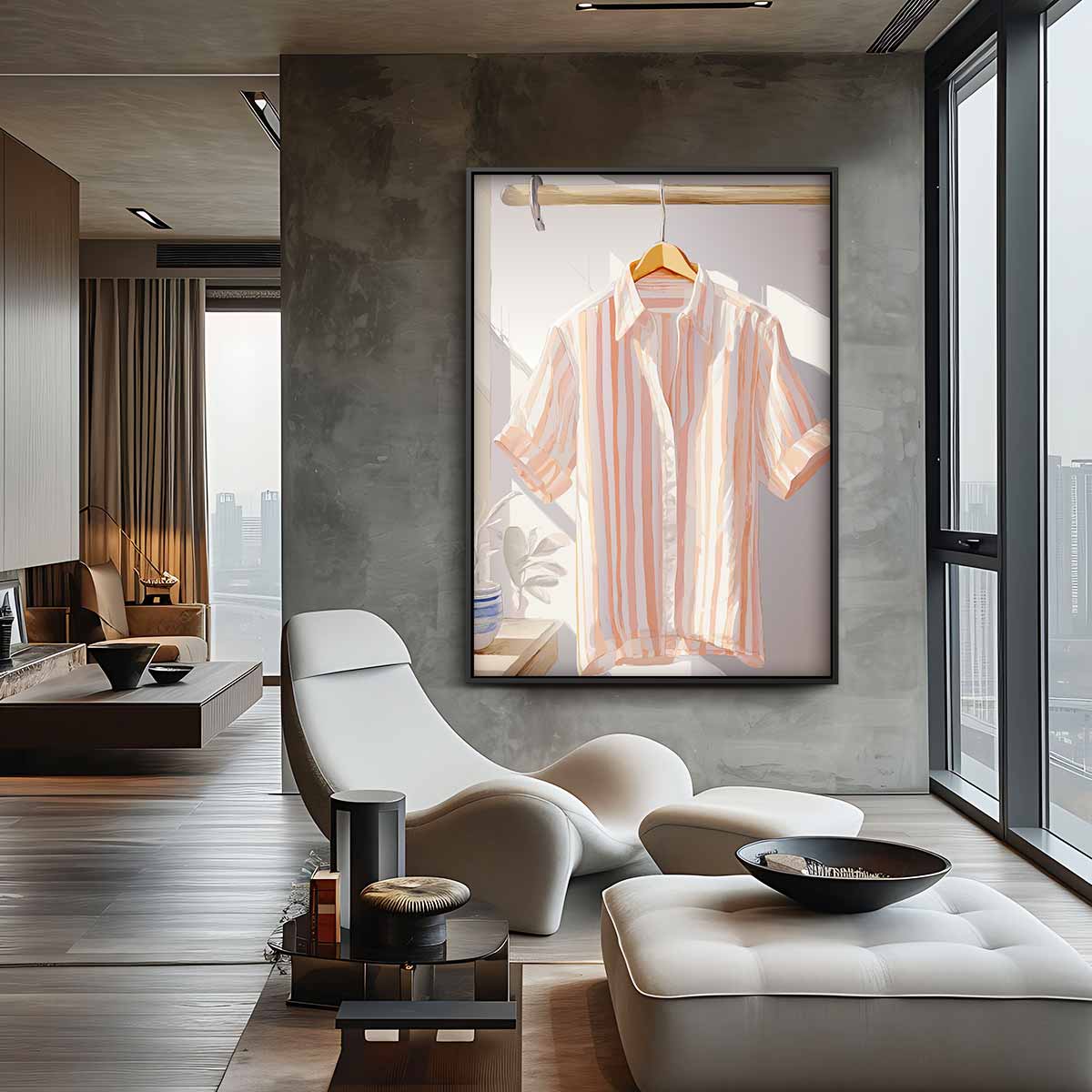 Zonovergoten Overhemd Kunstwerk Kunstwerk-canvas-dibond-plexiglas-wanddecoratie-WallArtistic