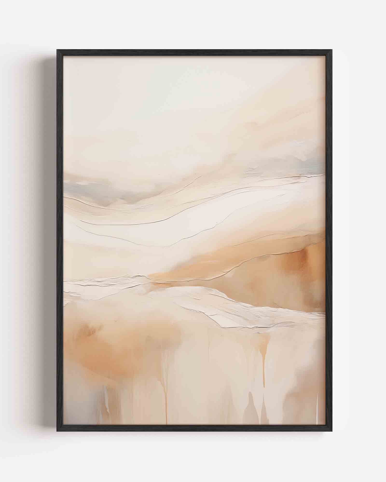 Abstracte beige landschappen Poster