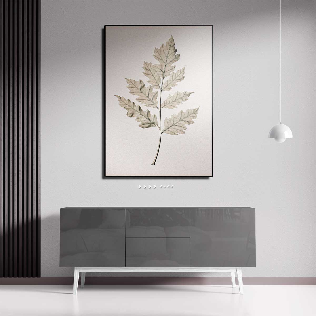 Botanische Elegantielijn Kunstwerk-canvas-dibond-plexiglas-wanddecoratie-WallArtistic