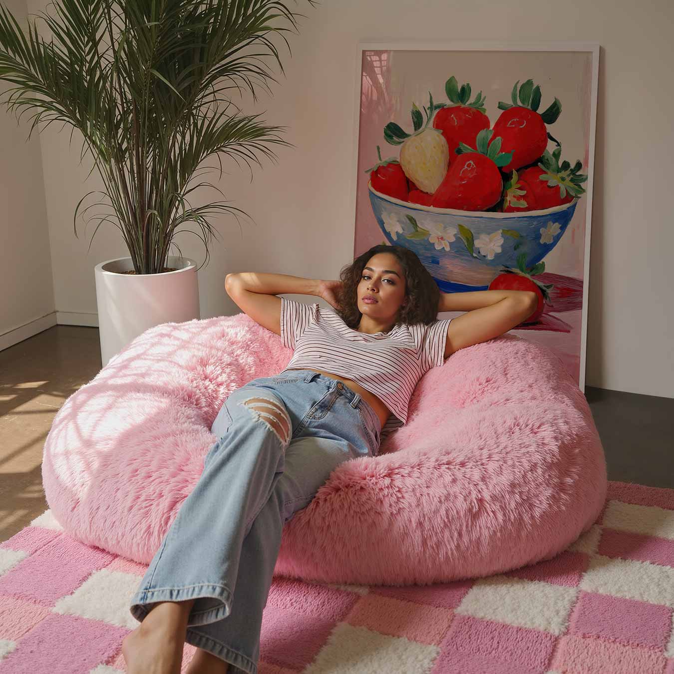 Aardbeien in Kunstzinnige Kom Poster-WallArtistic