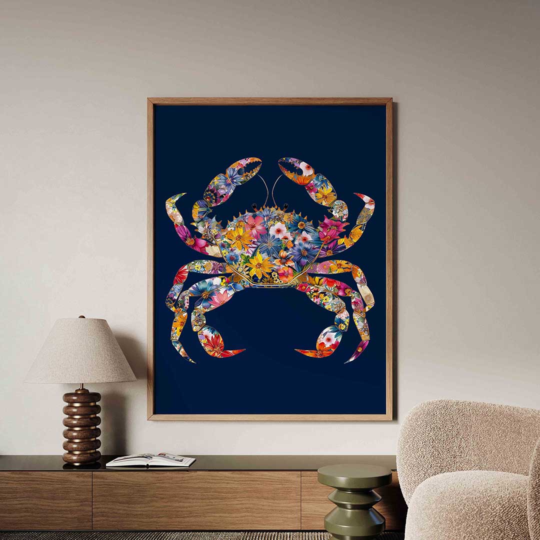 Bloemenkrab Poster
