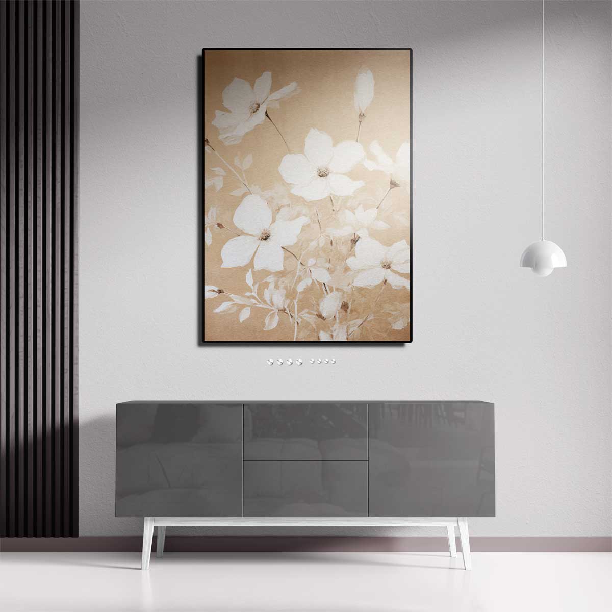 Bloemen in Subtiele Kleuren Kunstwerk-canvas-dibond-plexiglas-wanddecoratie-WallArtistic