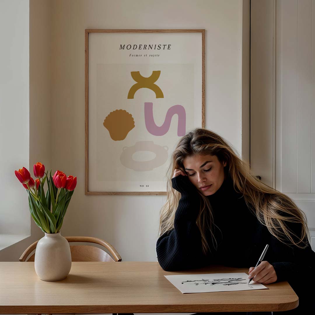 Modernistische Abstracte Vormen Poster-WallArtistic