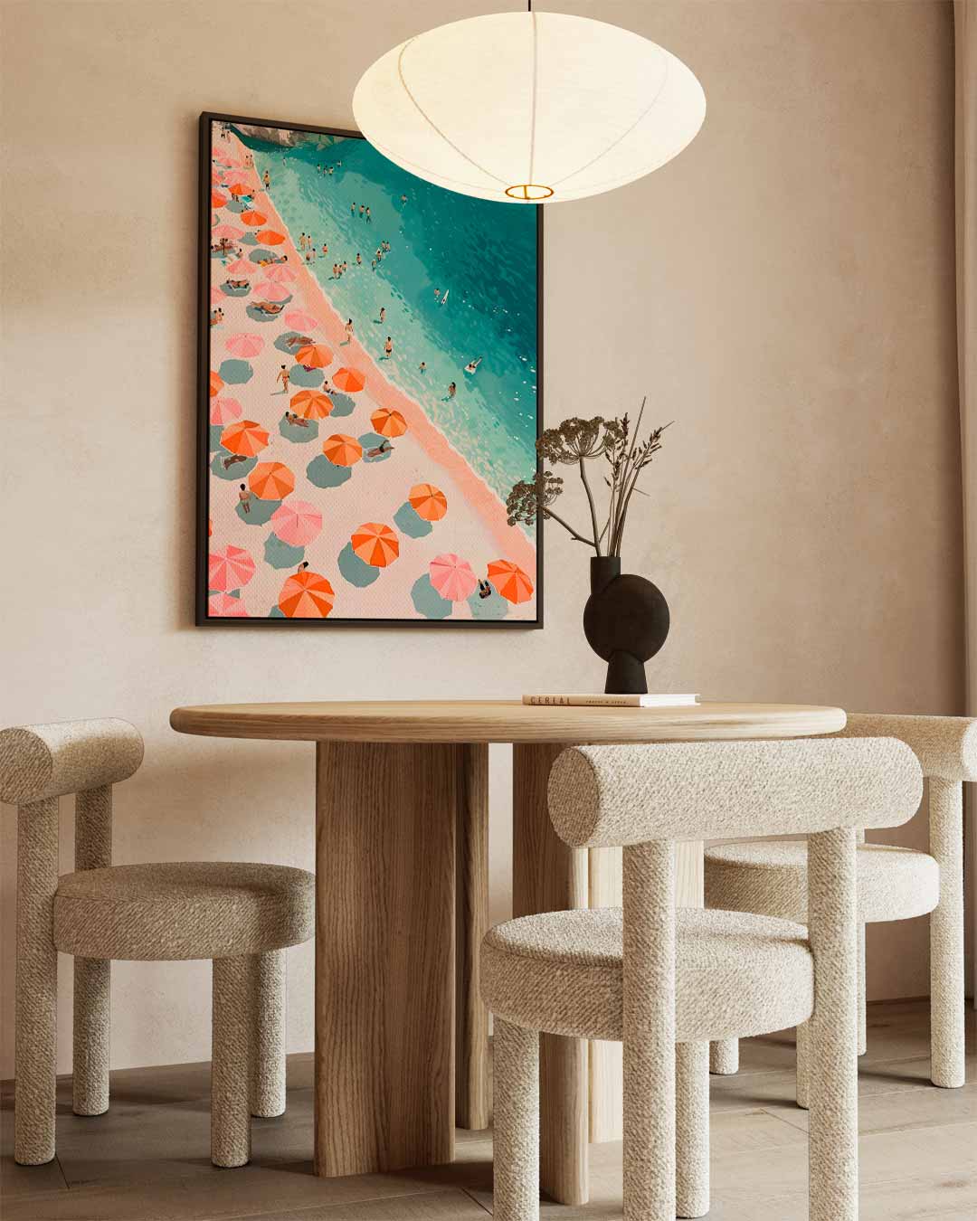 Strandleven in de Zomer Kunstwerk-canvas-dibond-plexiglas-wanddecoratie-WallArtistic
