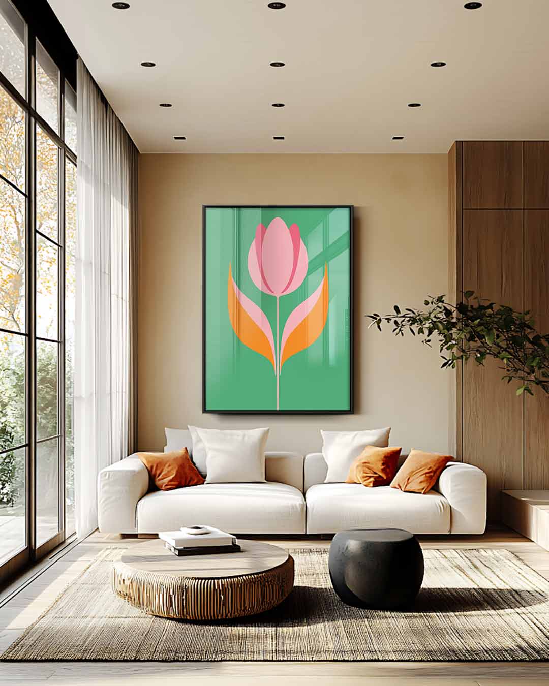 Moderne Bloei Kunstwerk-canvas-dibond-plexiglas-wanddecoratie-WallArtistic