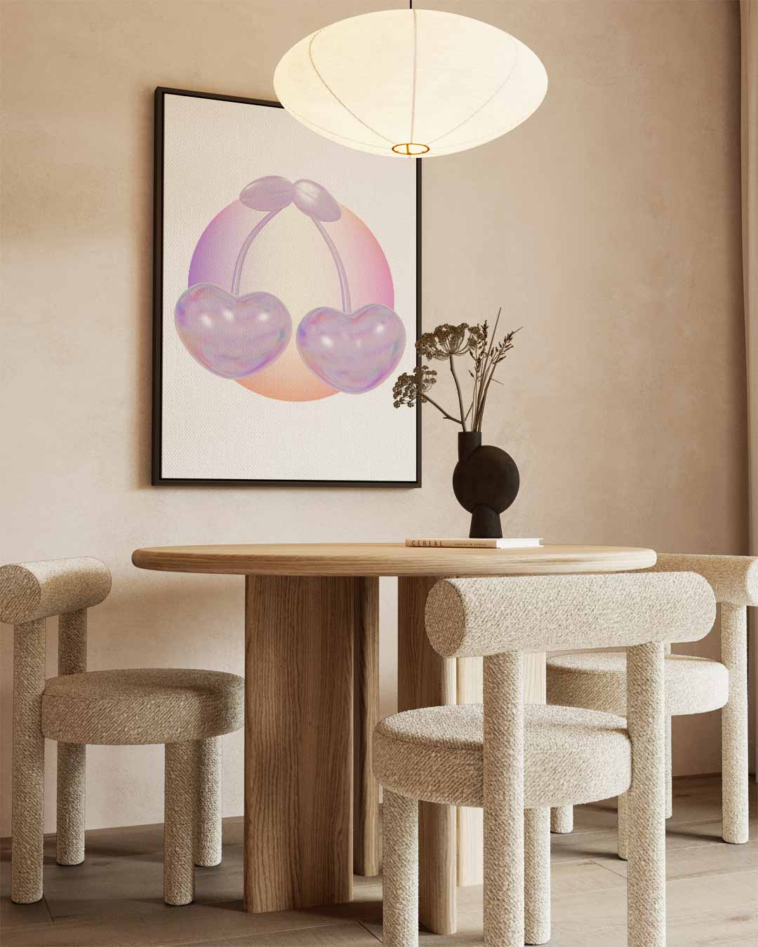 Glanzende Hartkersen Kunstwerk-canvas-dibond-plexiglas-wanddecoratie-WallArtistic