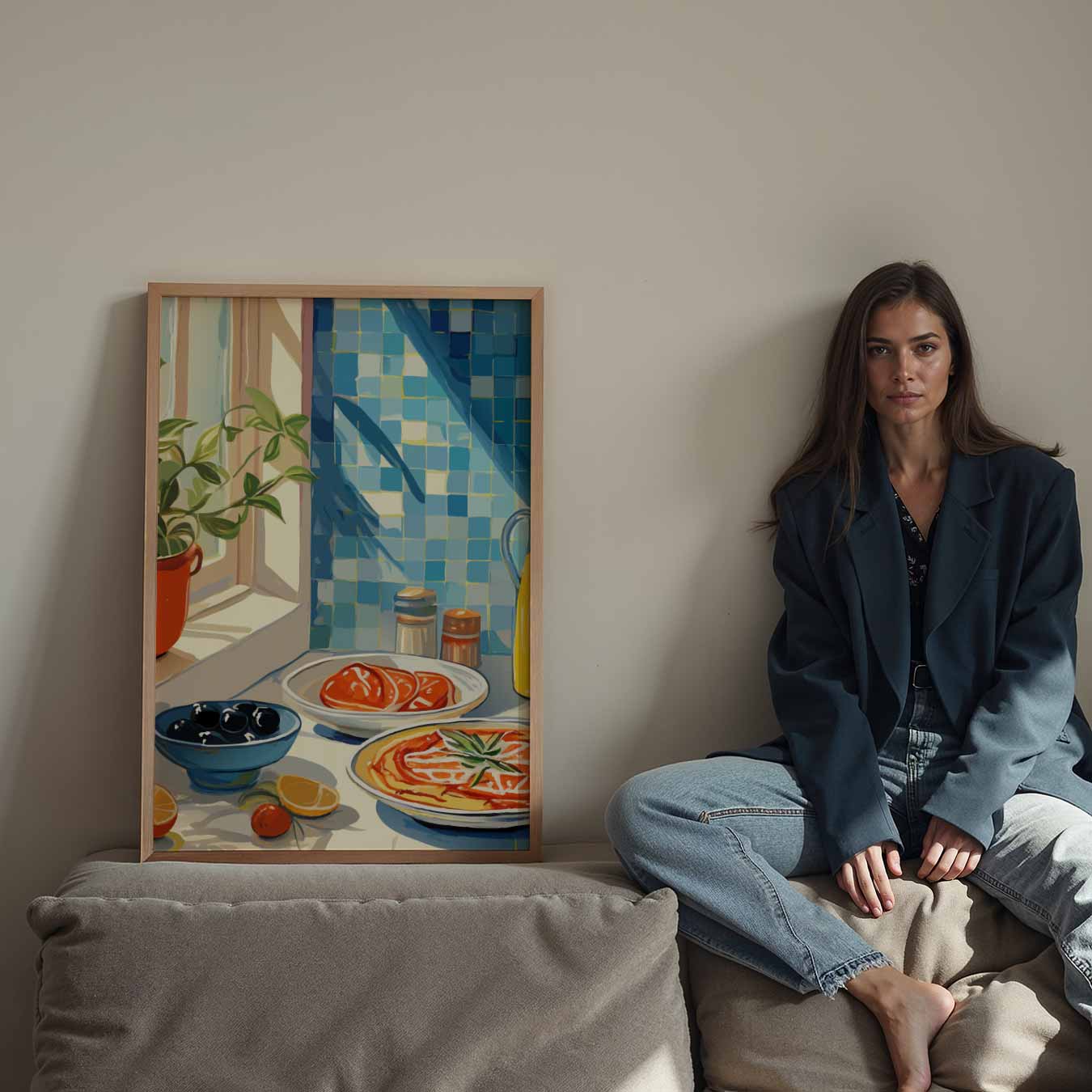 Mediterrane Keuken Charme Poster-WallArtistic