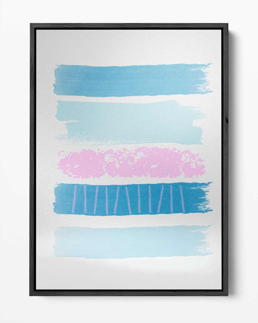 Kleurrijke Lagen Abstractie Kunstwerk-canvas-dibond-plexiglas-wanddecoratie-WallArtistic