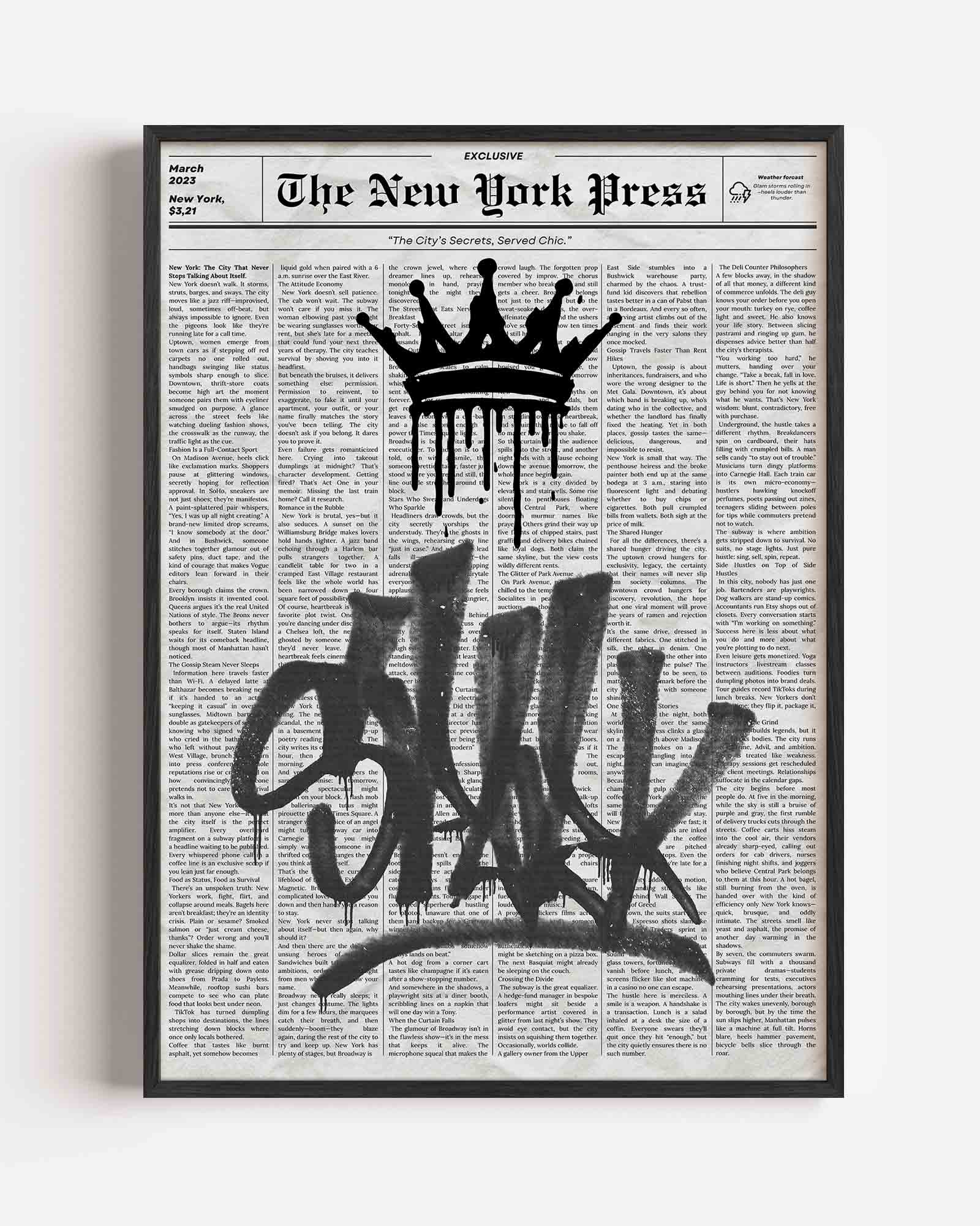Krant met kroon Poster