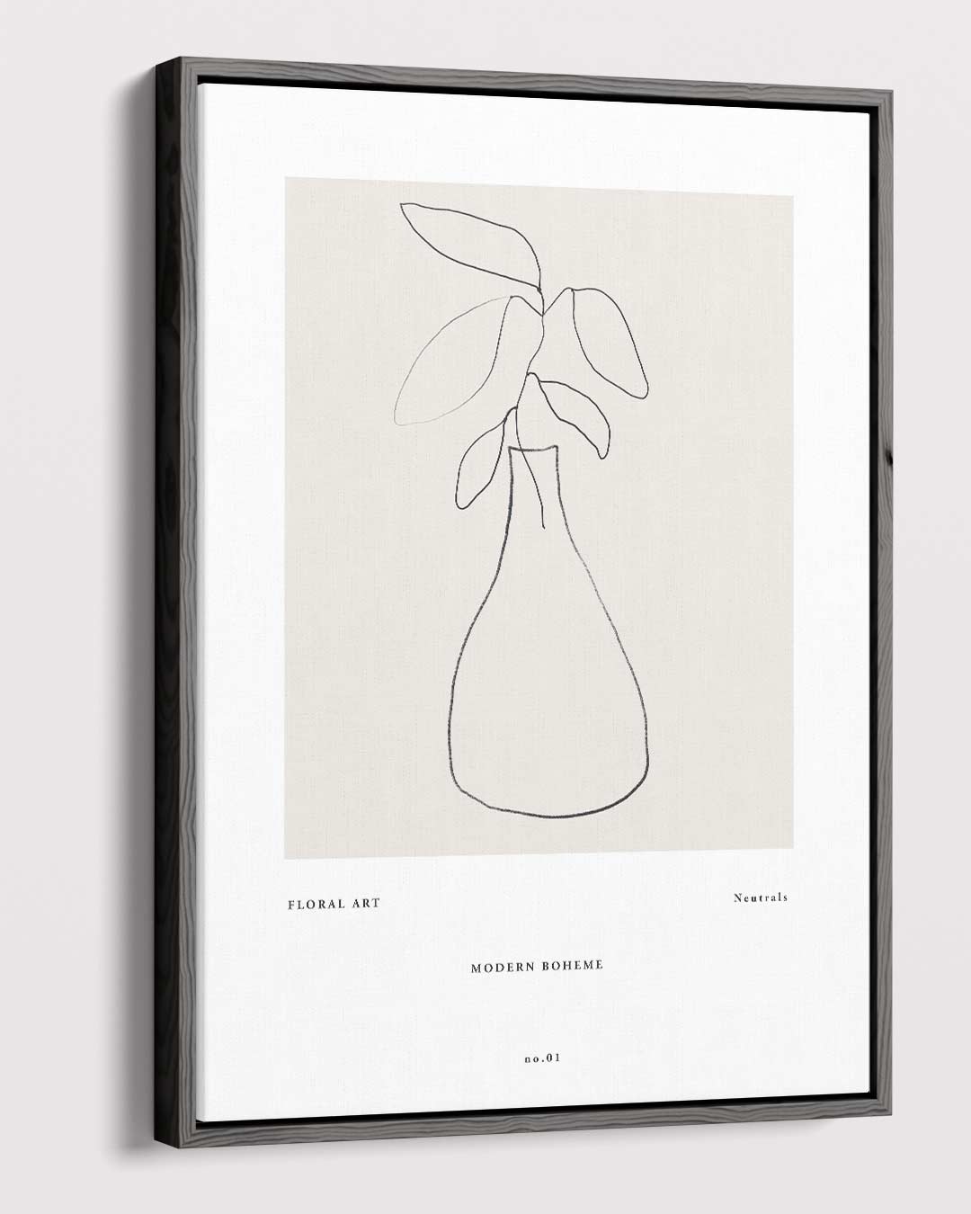 Minimalistische Botanische Vaastekening Kunstwerk-canvas-dibond-plexiglas-wanddecoratie-WallArtistic