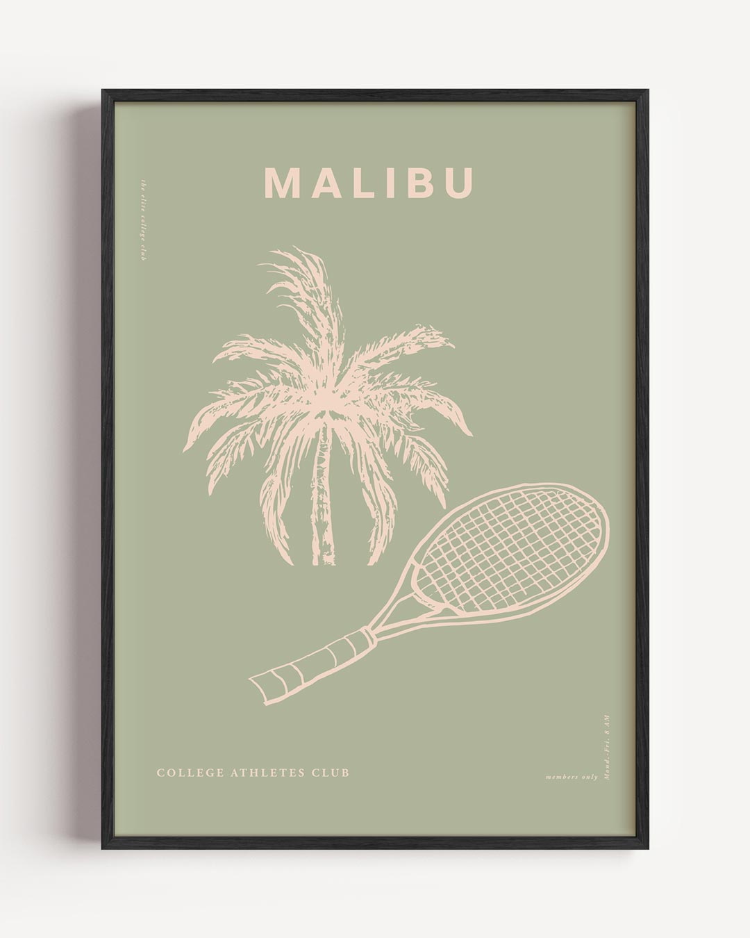 Malibu Beach Tennis Poster-WallArtistic