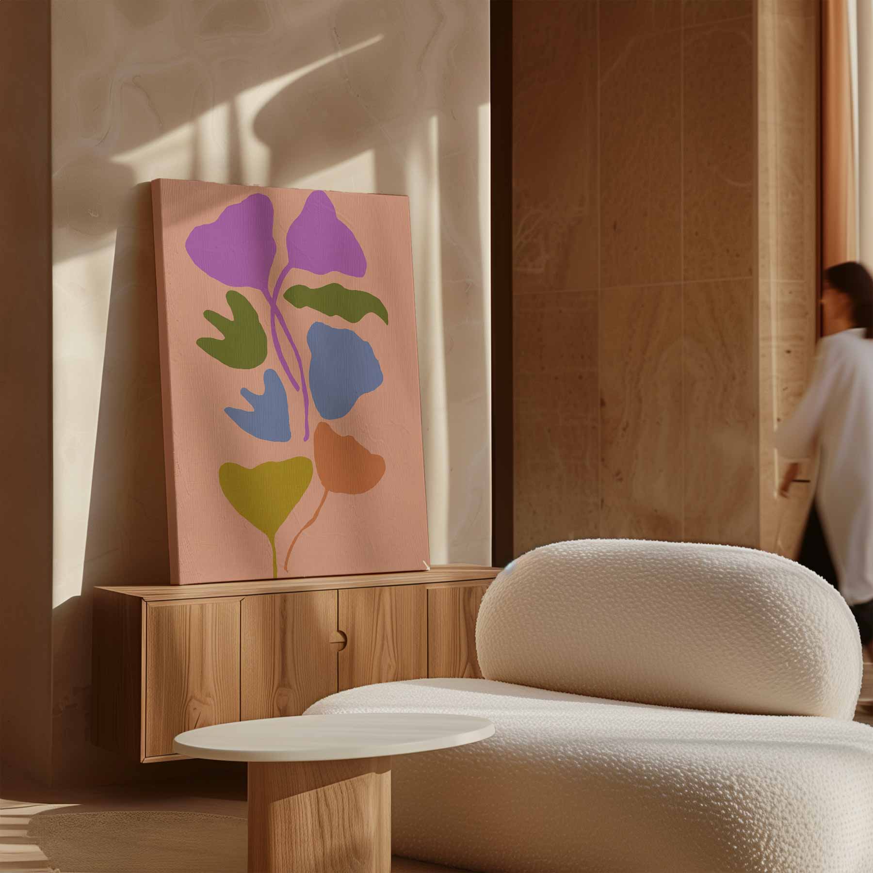 Kleurrijke Bloempatronen Kunstwerk-canvas-dibond-plexiglas-wanddecoratie-WallArtistic
