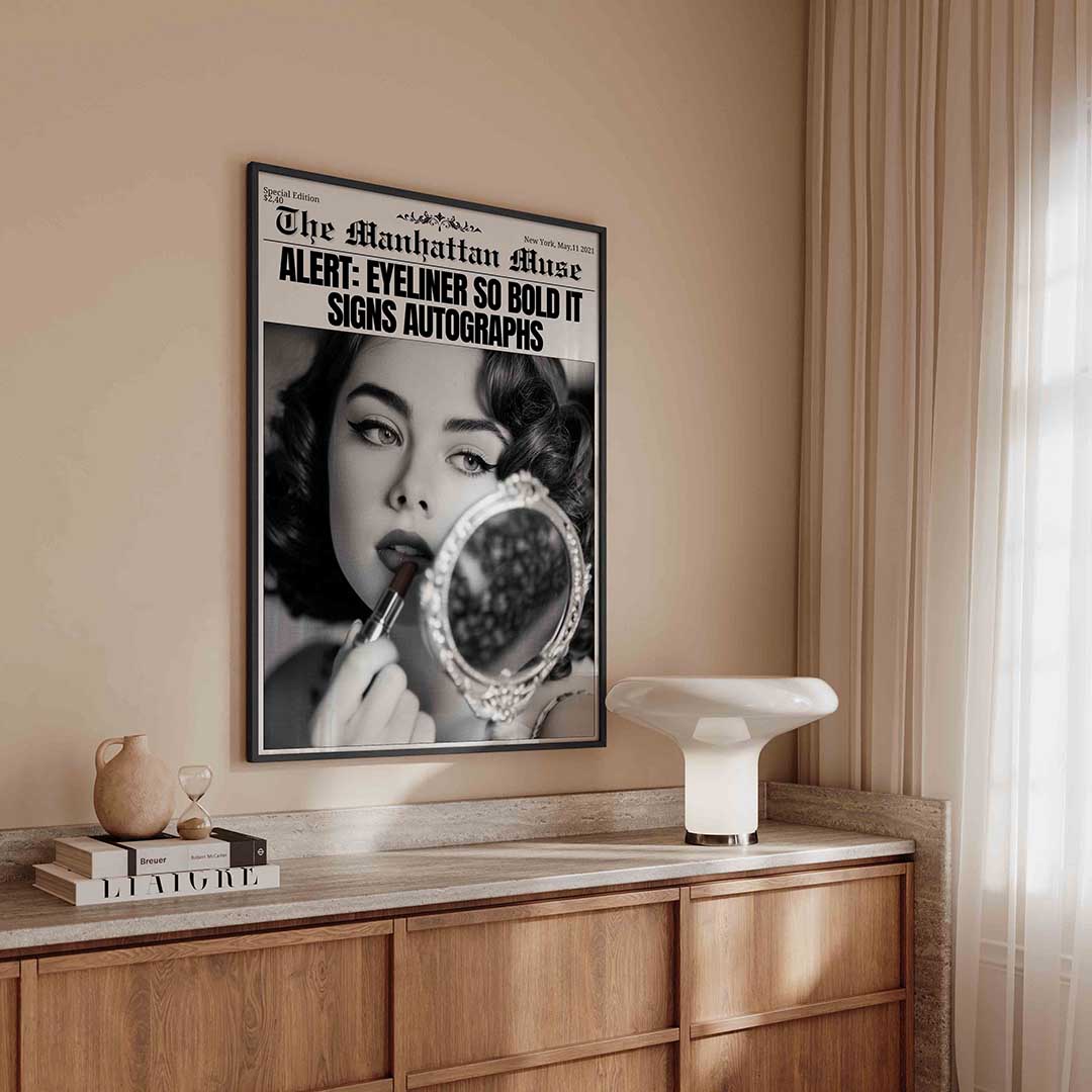 Vrouw met spiegel Poster