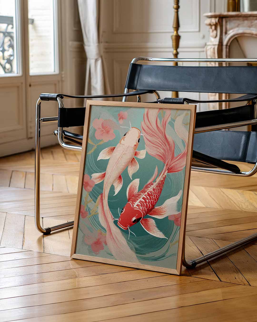 Vrolijke Koi Karper Kunst Poster