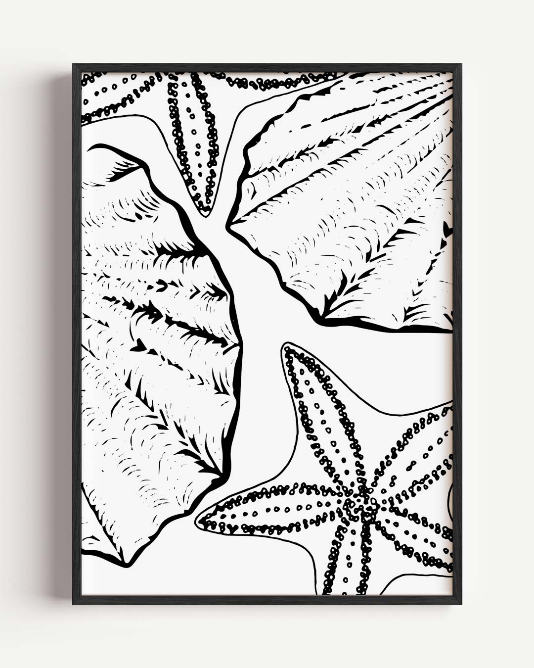 Zwart-wit Zeedieren Poster-WallArtistic