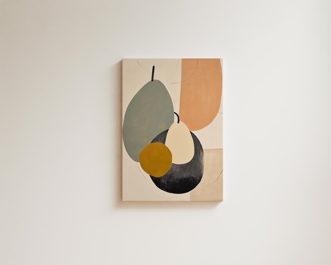 Organische Harmonie in Pastel Kunstwerk-canvas-dibond-plexiglas-wanddecoratie-WallArtistic