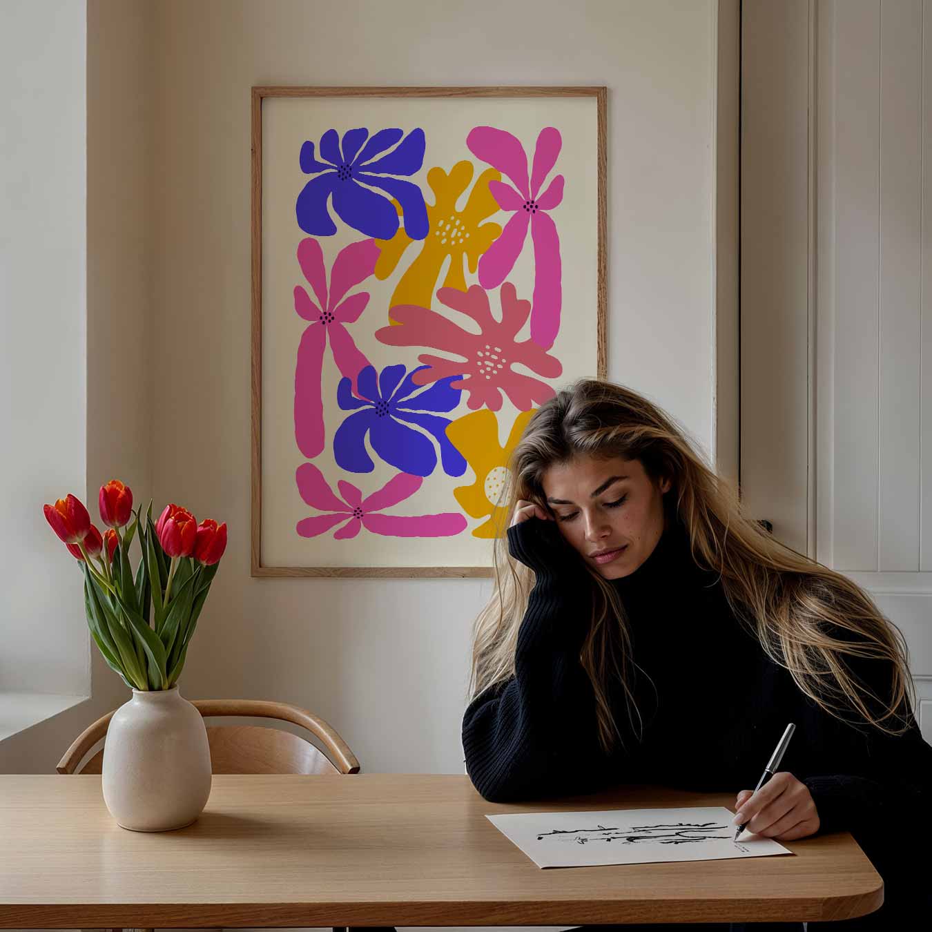 Kleurrijke Bloemenposter