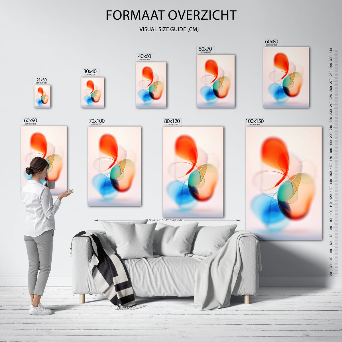 Vloeiende vormen Poster