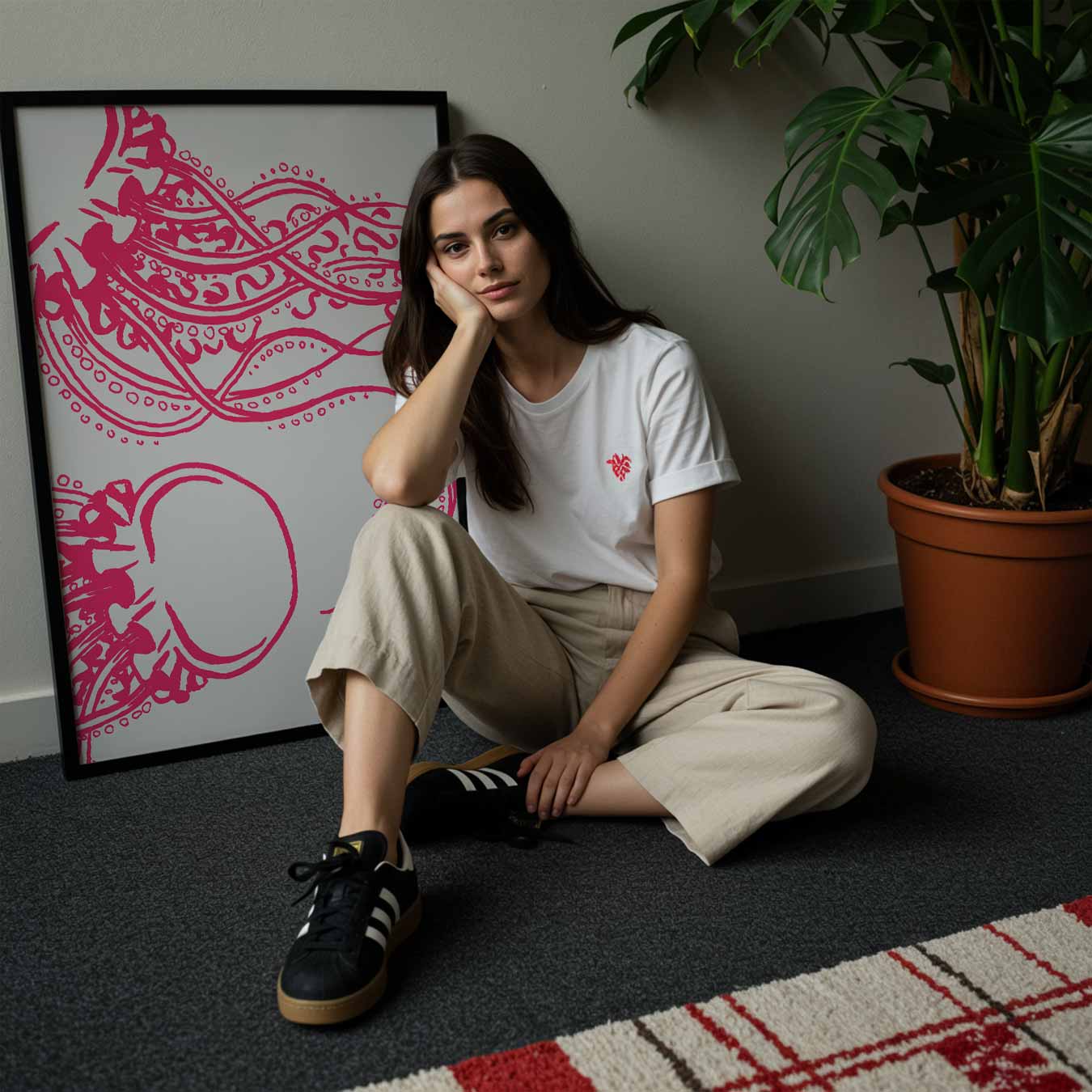 Vrolijke Octopus Kunstposter