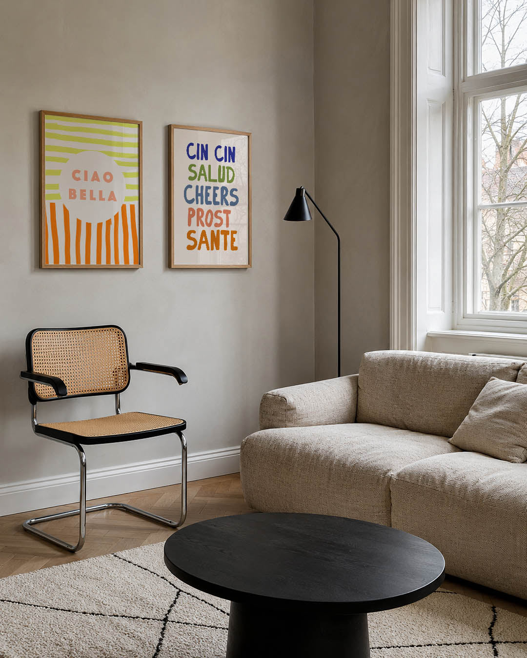 Strepen en cirkel Posterset