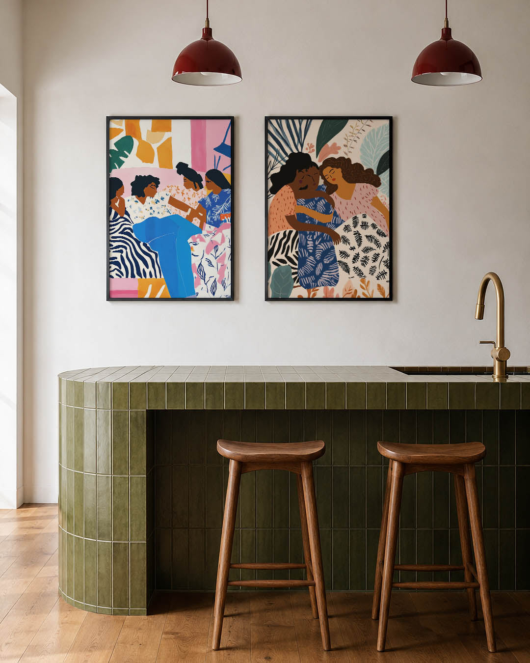 Vorm en kleurenspel Posterset