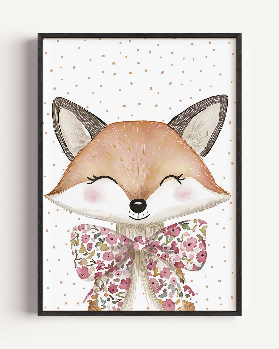 Vos met Strik Poster-WallArtistic