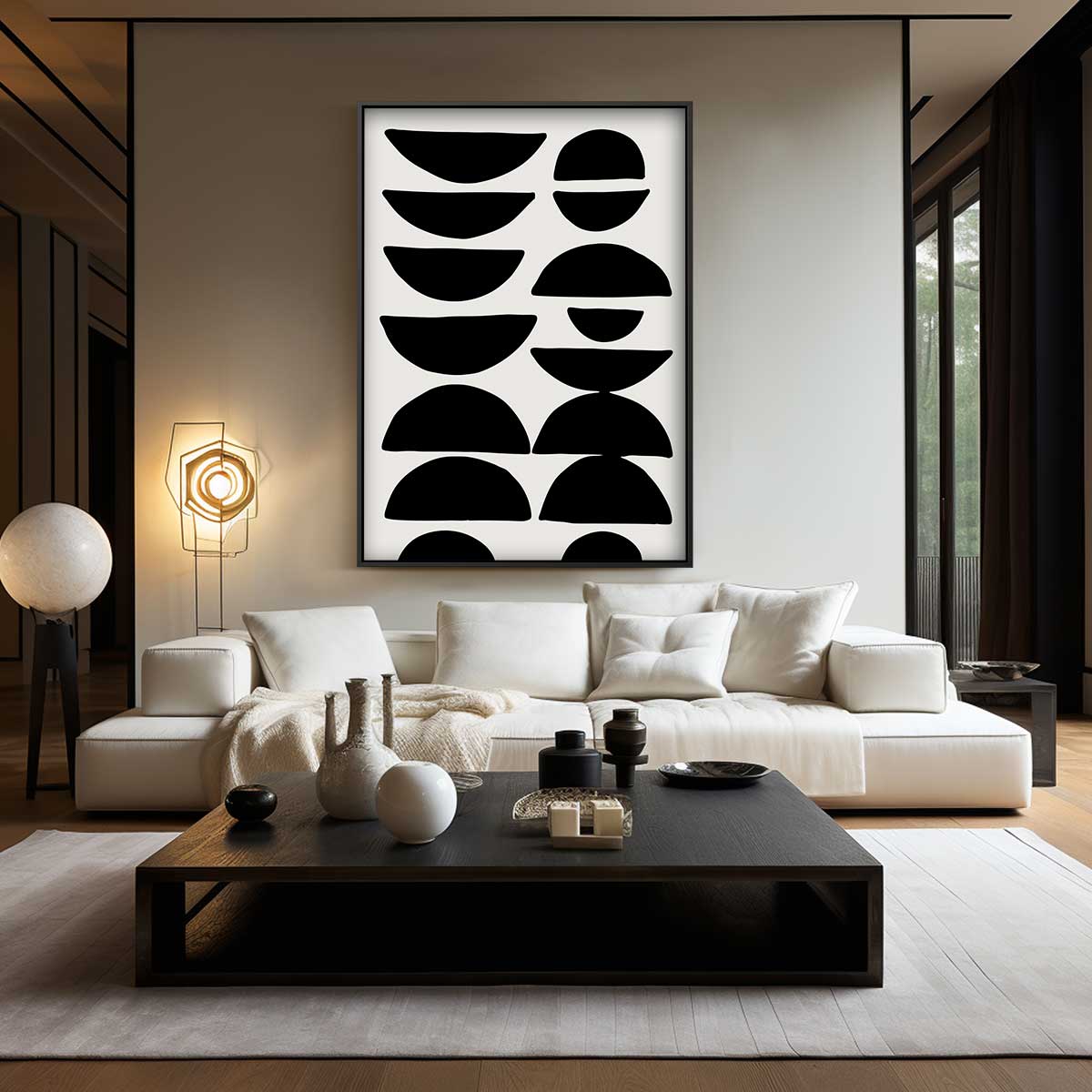 Abstract Meetkundig Patroon Kunstwerk-canvas-dibond-plexiglas-wanddecoratie-WallArtistic