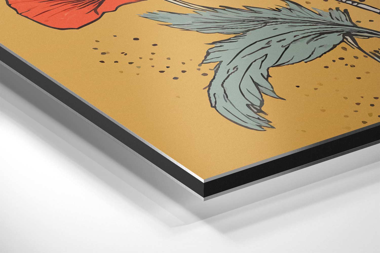 Vurige Klaprozen Kunstwerk-canvas-dibond-plexiglas-wanddecoratie-WallArtistic