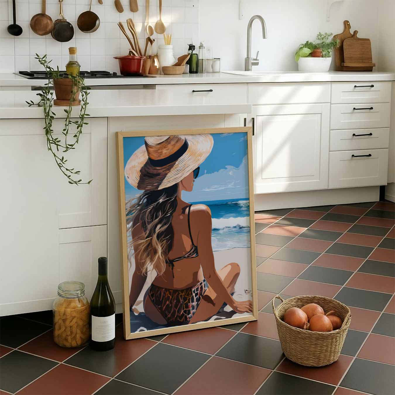 Zomerse Stranddag Poster-WallArtistic