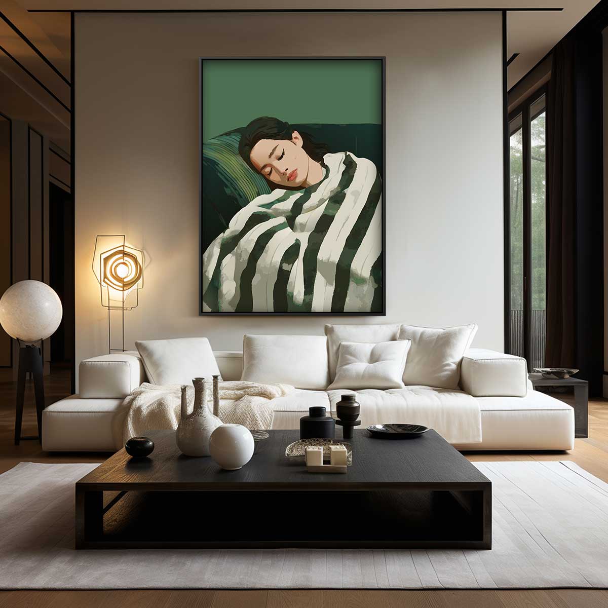 Sereen Slapend Kunstwerk-canvas-dibond-plexiglas-wanddecoratie-WallArtistic