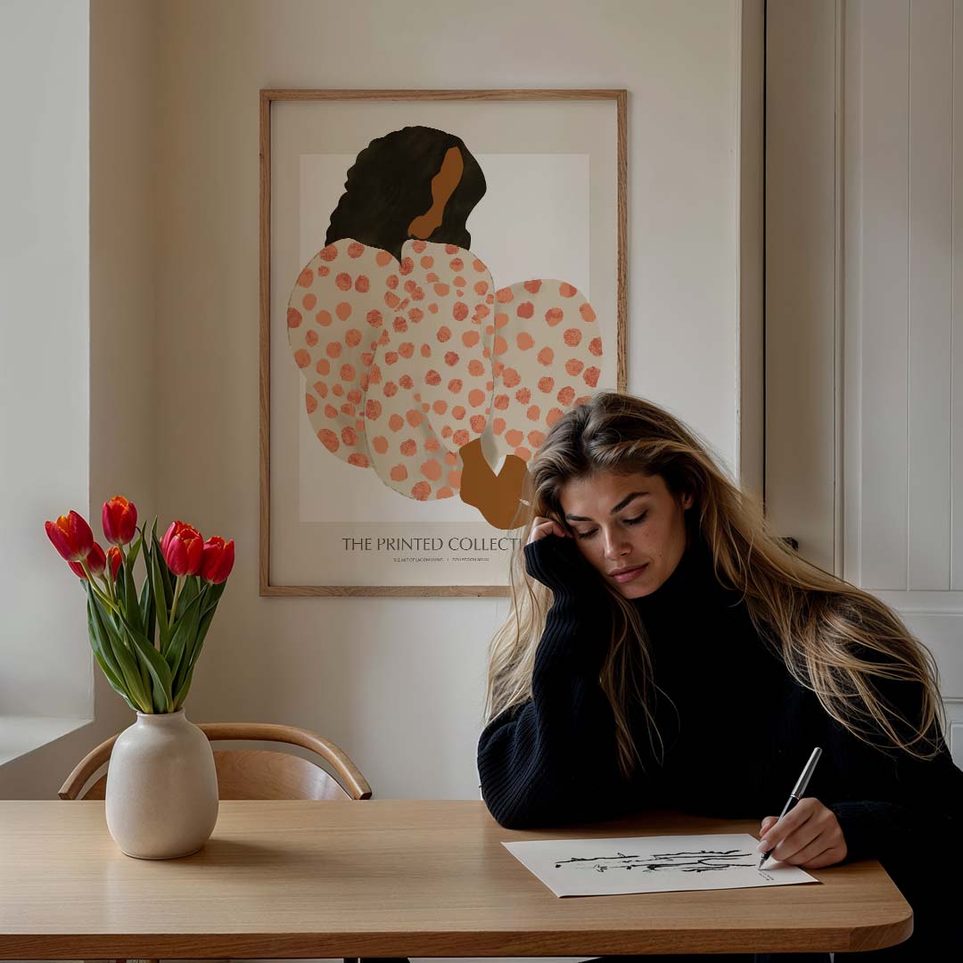 Mooie Gestipte Silhouet Poster-WallArtistic