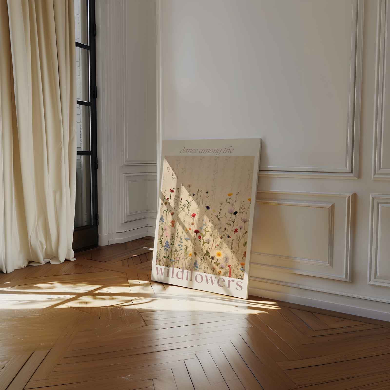 Dans tussen de Wilde Bloemen Kunstwerk-canvas-dibond-plexiglas-wanddecoratie-WallArtistic