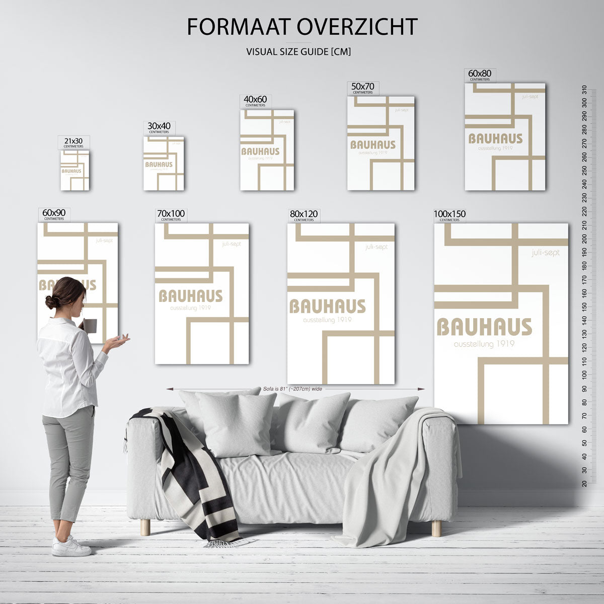 Lijnen en vlakken Poster