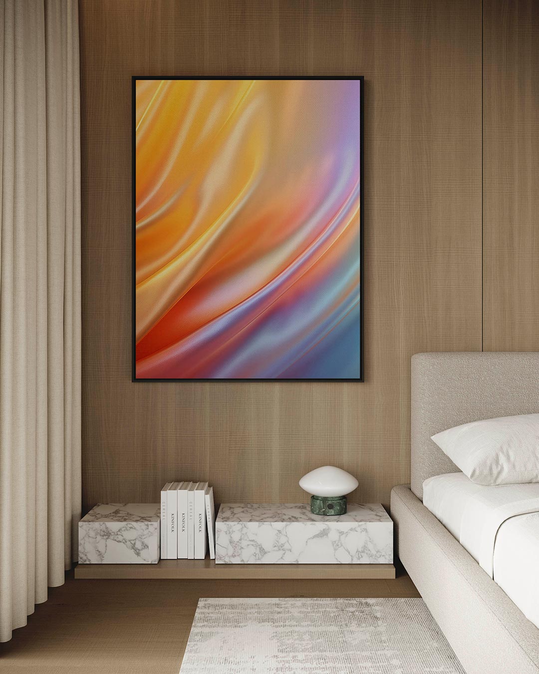 Vloeiende kleuren Kunstwerk
