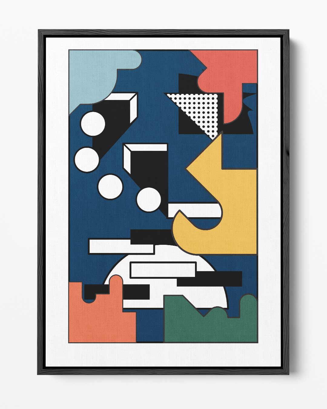 Moderne Geometrische Stijl Kunstwerk-canvas-dibond-plexiglas-wanddecoratie-WallArtistic