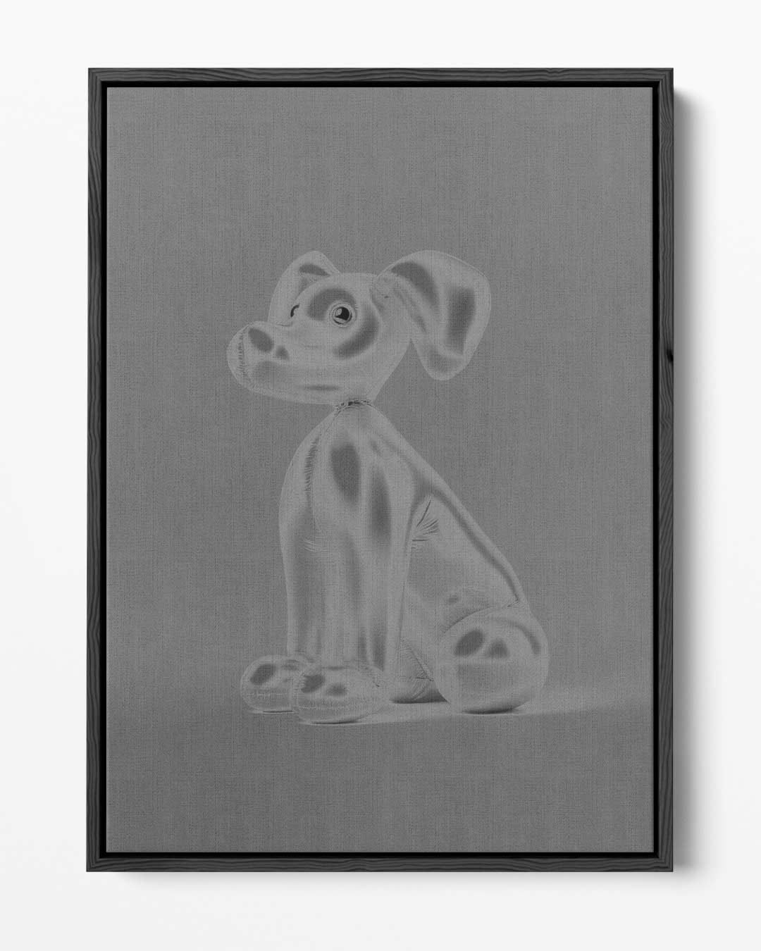 Opblaasbare Hond Sculptuur Kunstwerk-canvas-dibond-plexiglas-wanddecoratie-WallArtistic