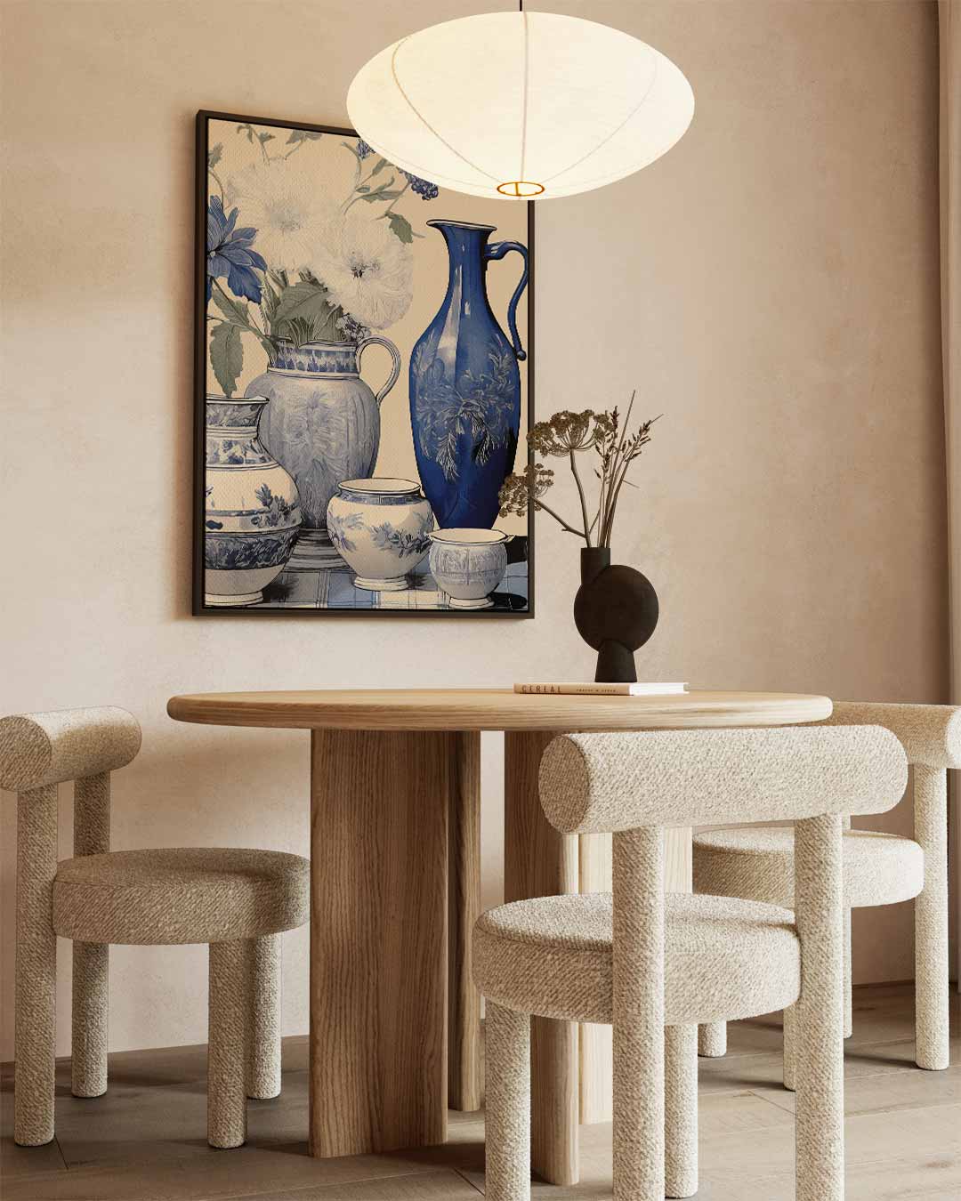 Tijdloze Delfts Blauwe Harmonie Kunstwerk-canvas-dibond-plexiglas-wanddecoratie-WallArtistic