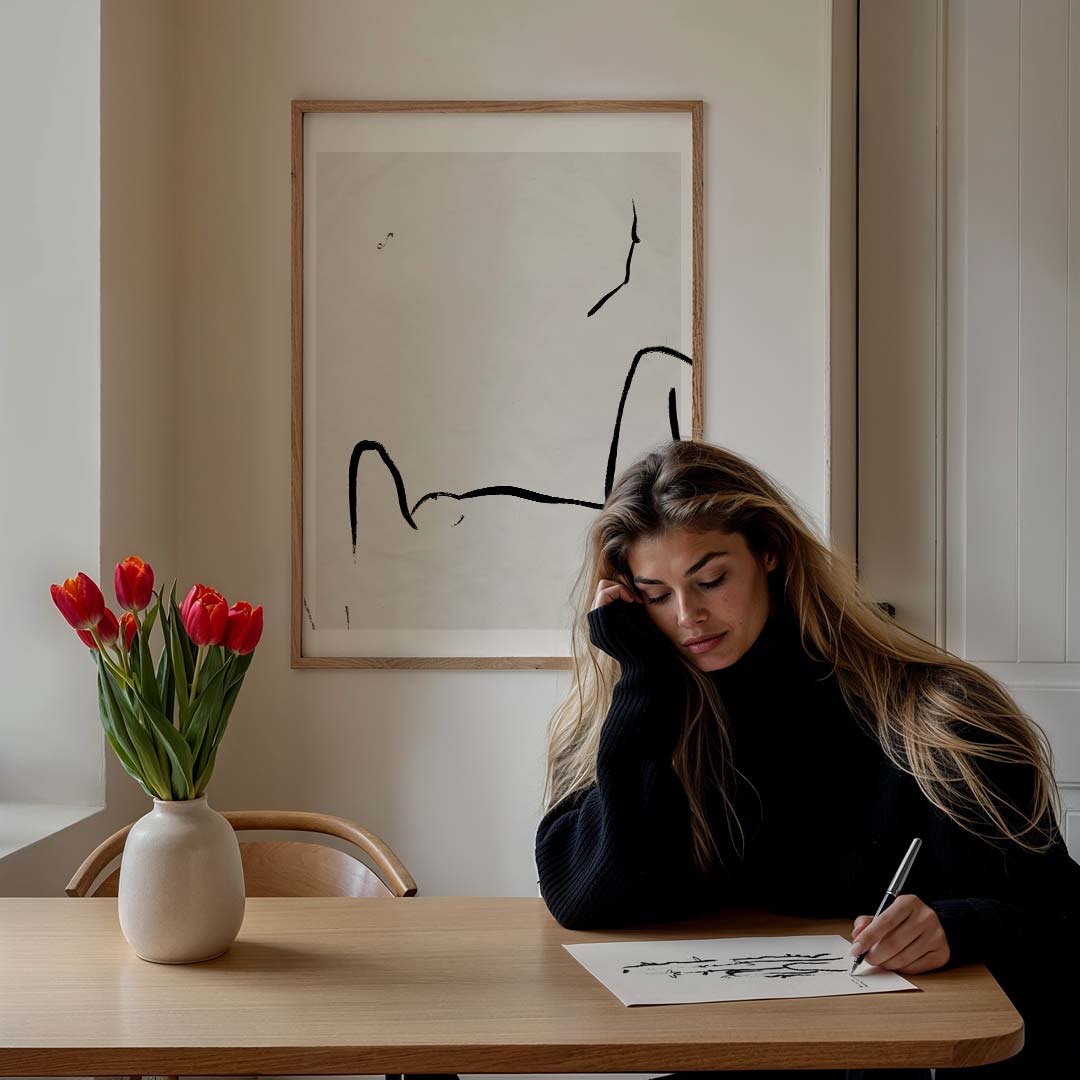 Minimalistische Kunstlijn Poster-WallArtistic