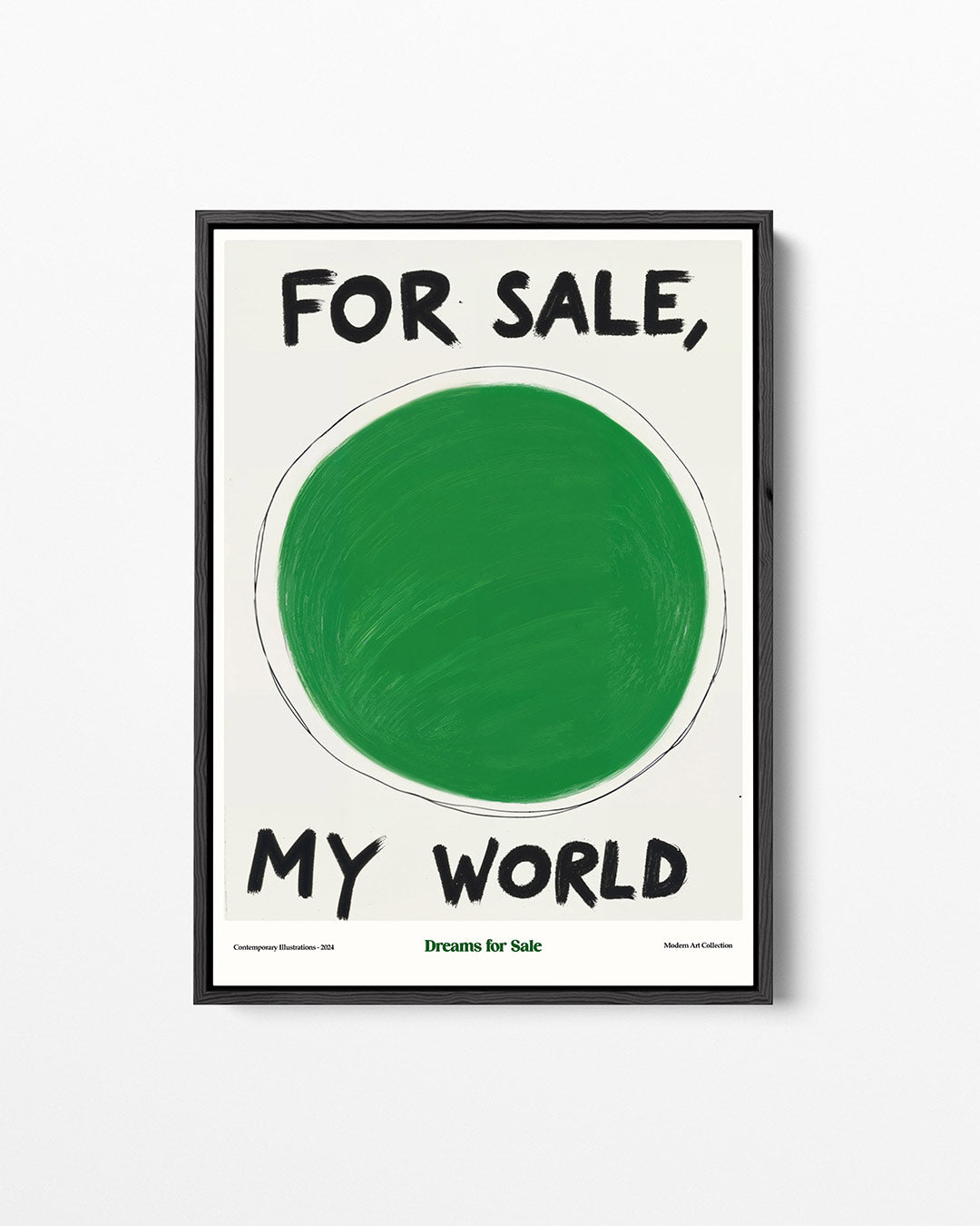 Groene cirkel tekst Kunstwerk