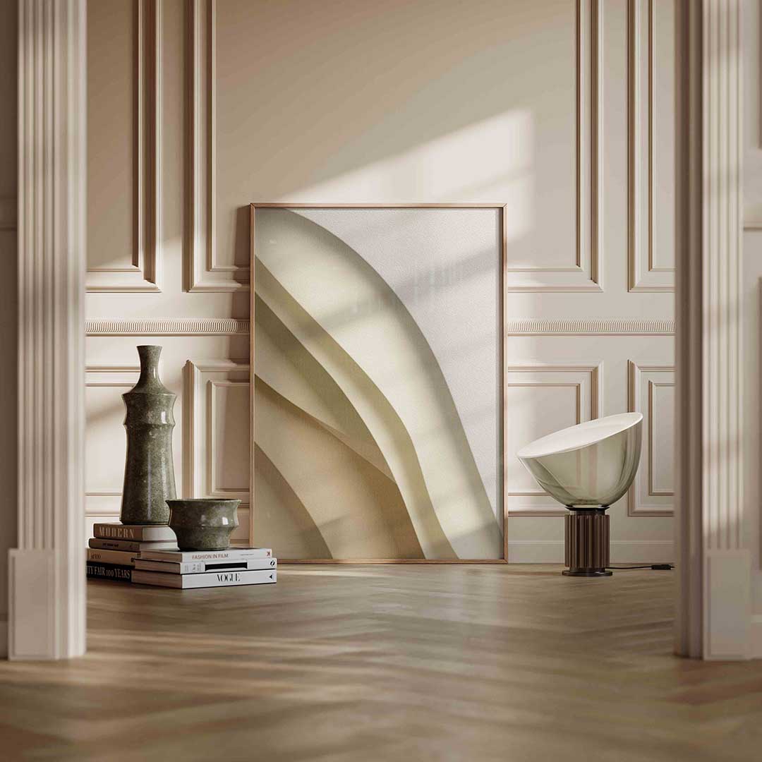Golvende beige vormen Poster