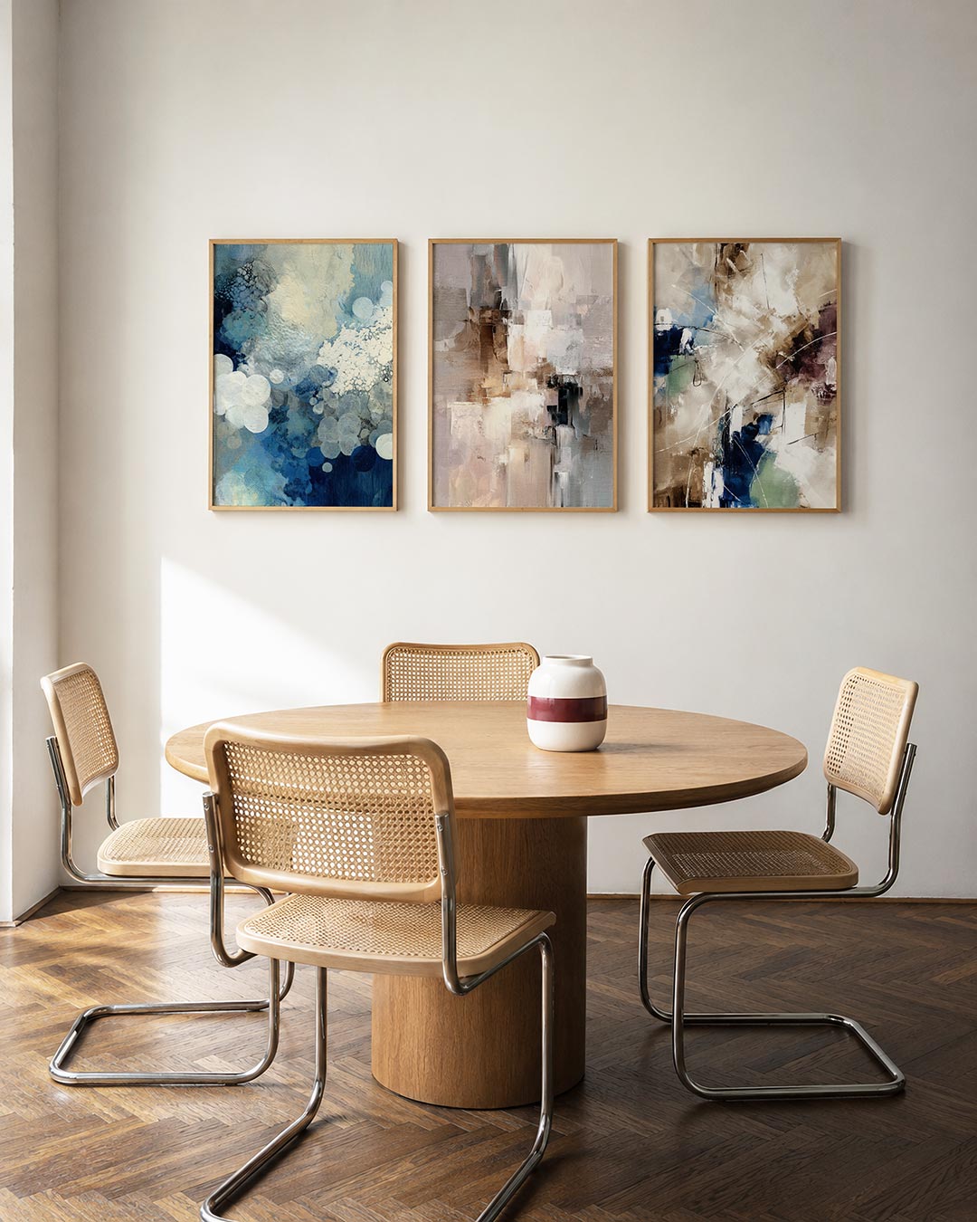 Kleurige cirkelcompositie Posterset
