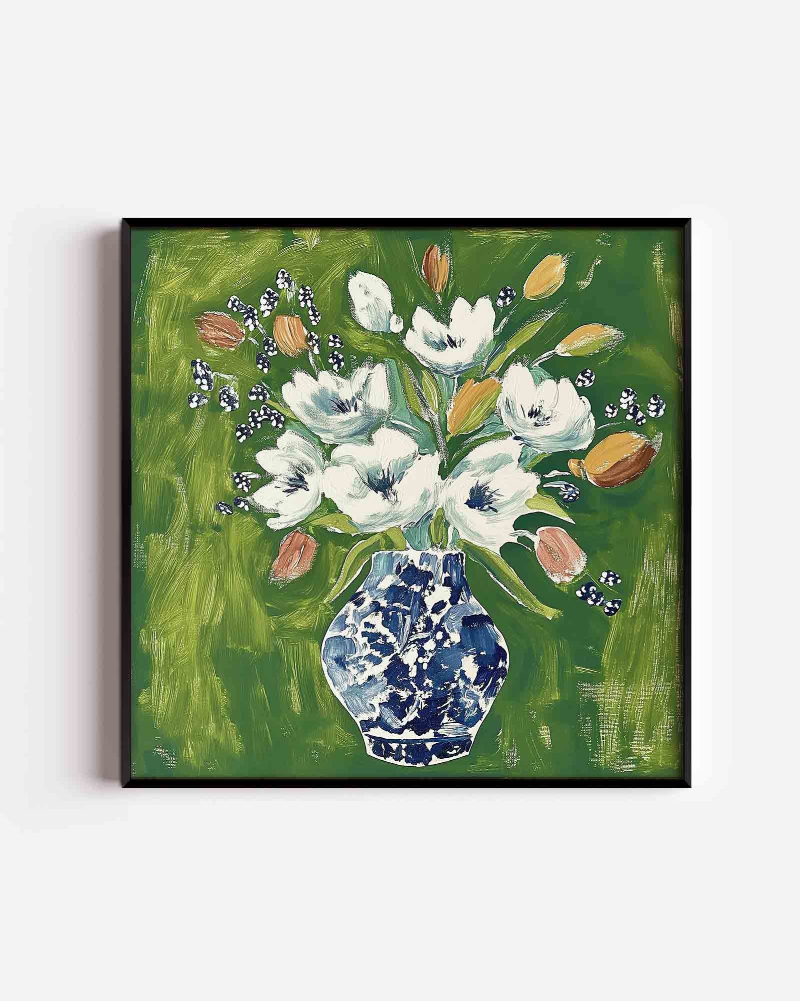 Bloemen in vaas Poster