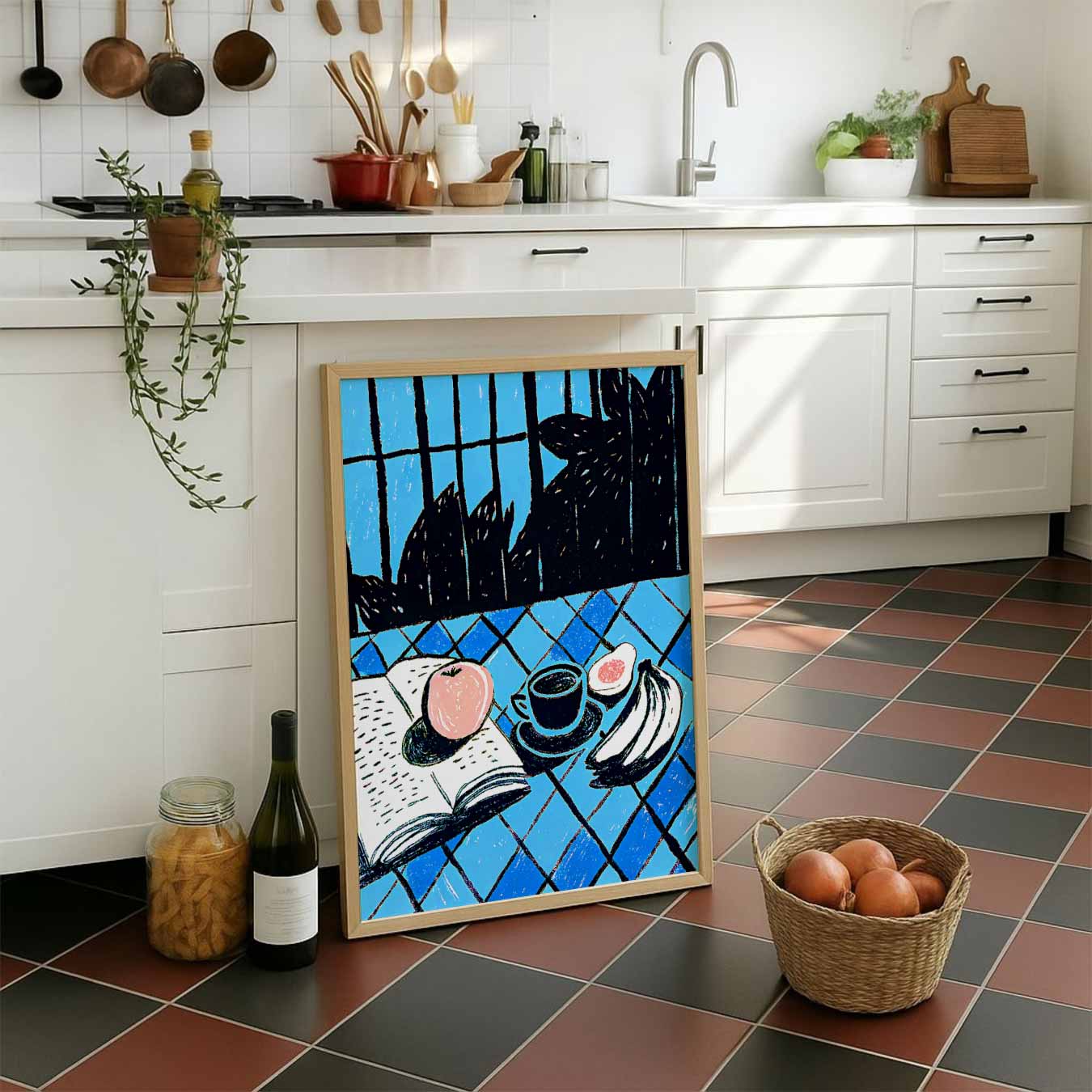 Stijlvolle Ontbijt Illustratie Poster