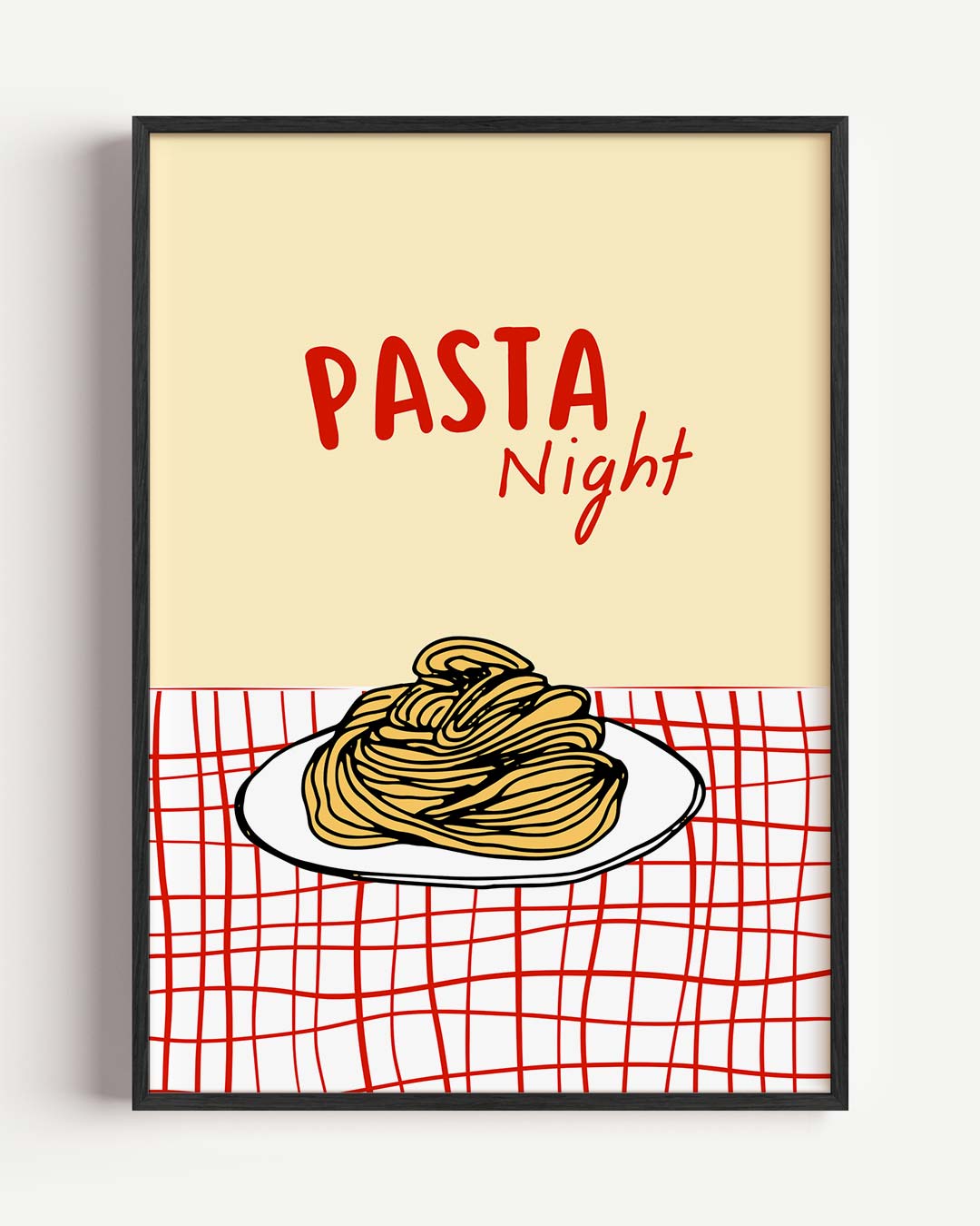 Pasta Night Poster-WallArtistic