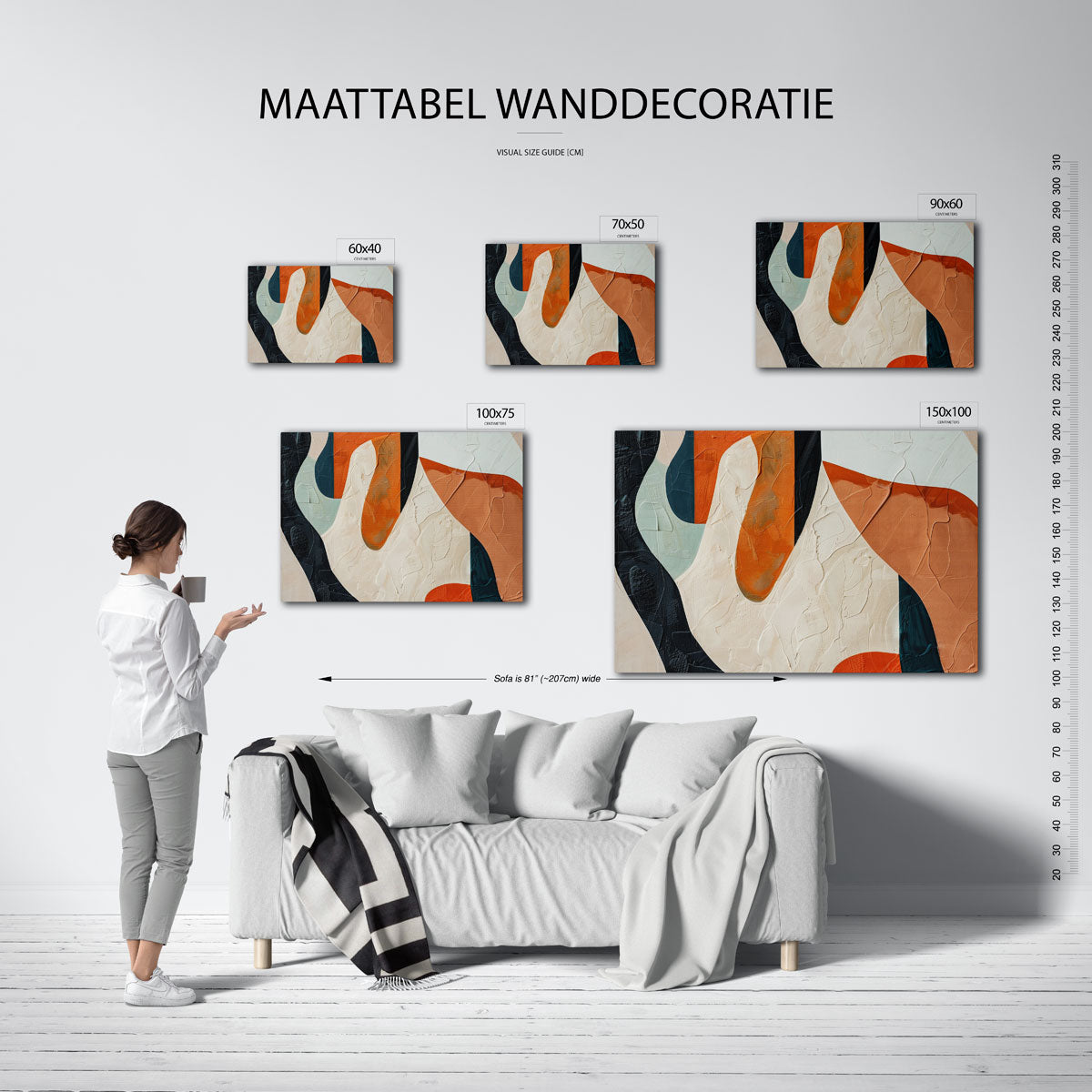 Organische vormen compositie Kunstwerk