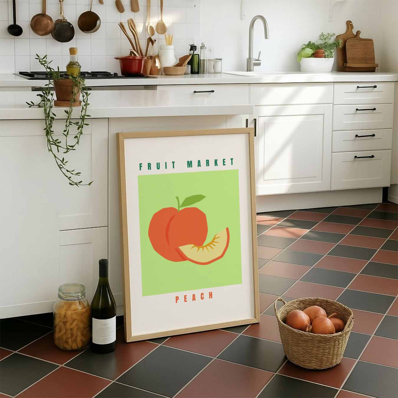 Fruit Market Perzik Poster