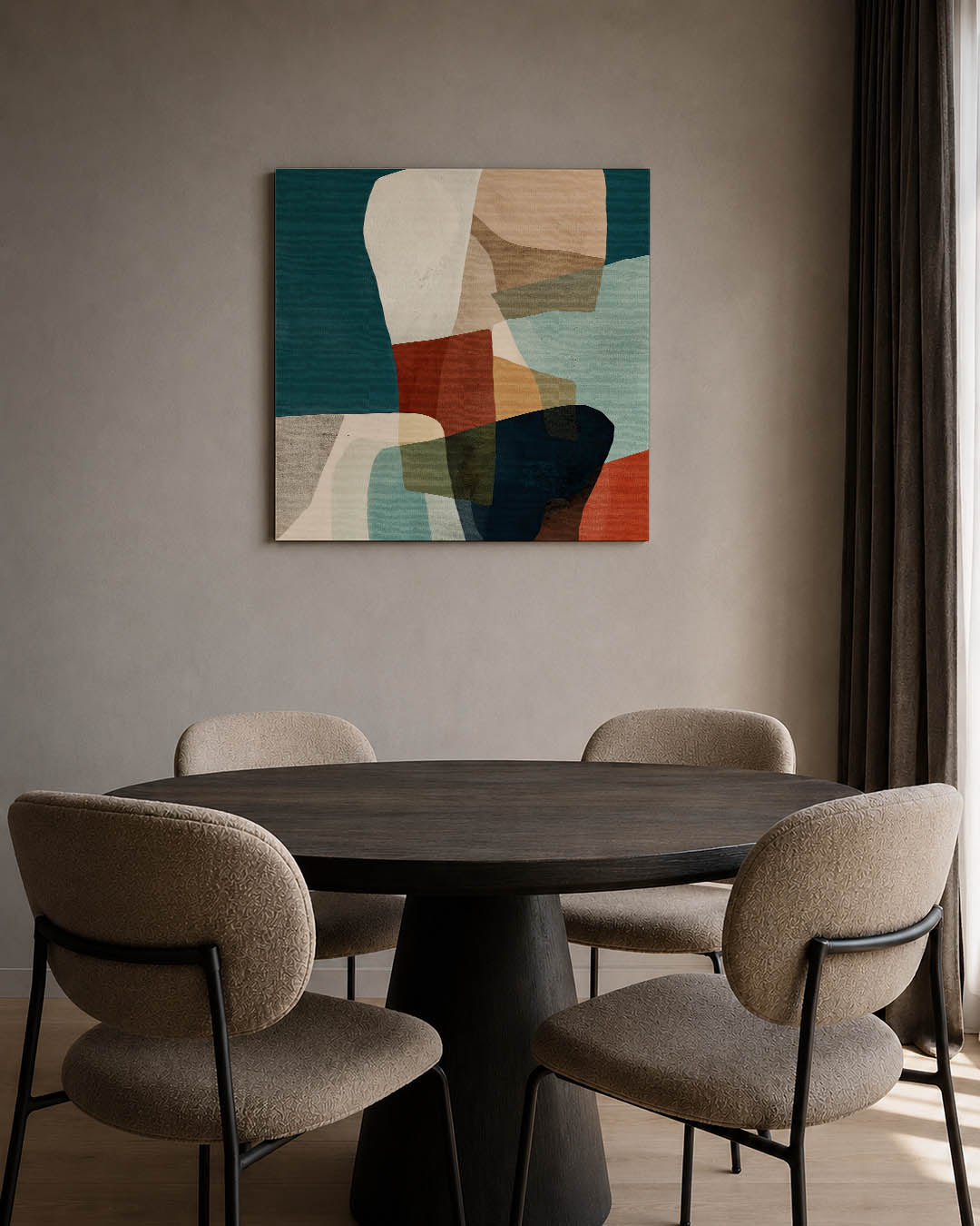 Organische vormen compositie Kunstwerk
