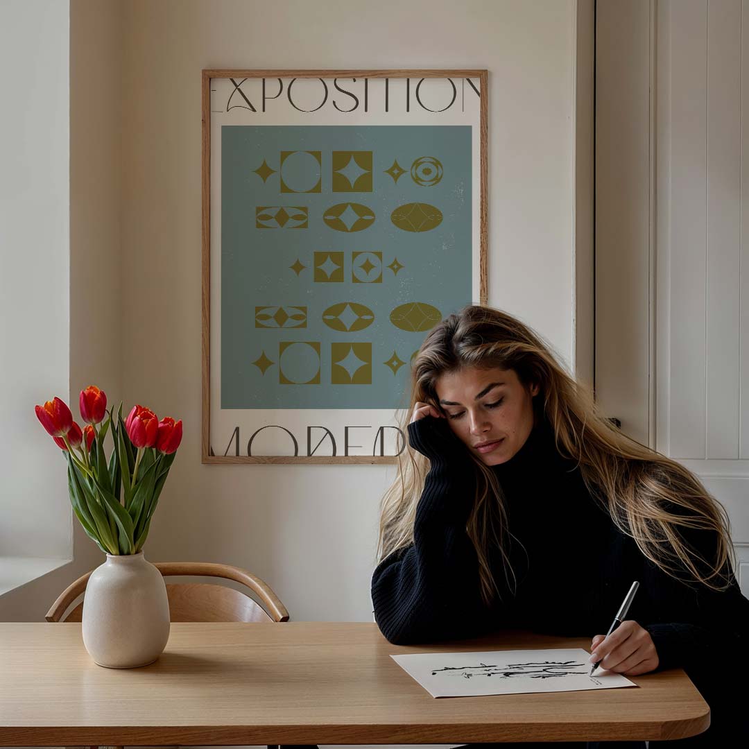 Stijlvolle Geometrische Kunstposter-WallArtistic