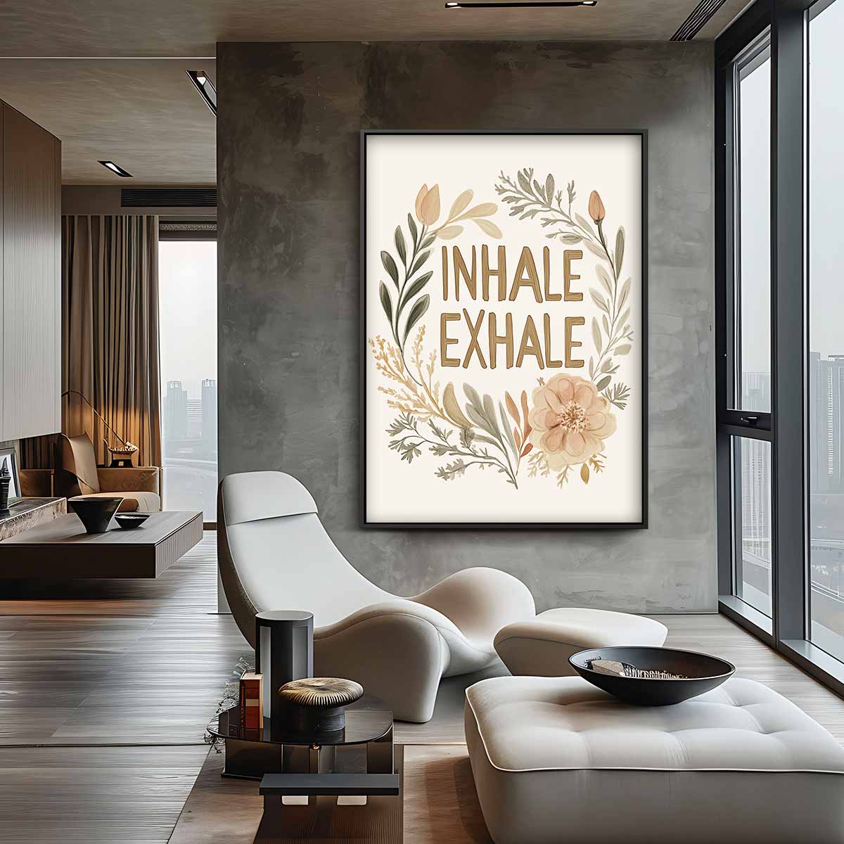 Botanische Ademhaling Poster Kunstwerk-canvas-dibond-plexiglas-wanddecoratie-WallArtistic